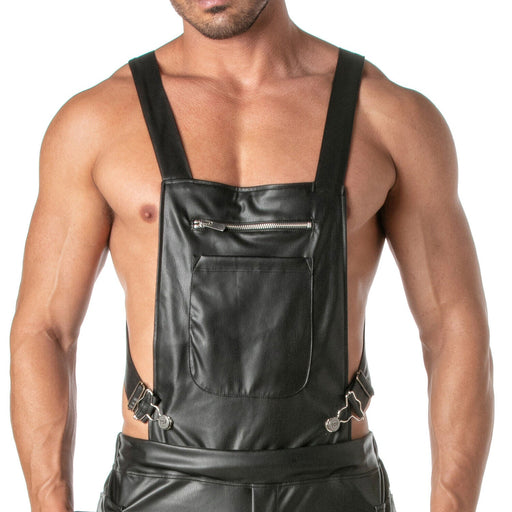 TOF PARIS Kinky 2-in-1 Modular Overalls Shorts Large Zip Pocket Suedette Lined
