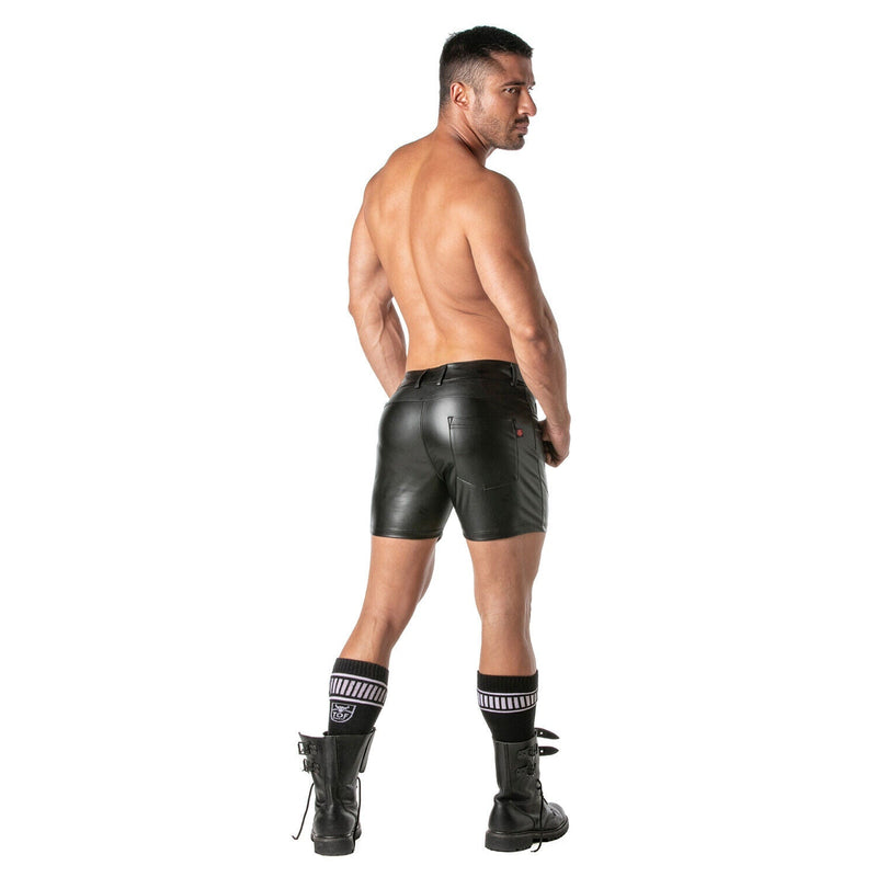 TOF PARIS Kinky Mid - Thigh Shorts Slim Fit Low Waist Belt Loops 4 Pockets 465