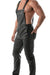 TOF PARIS Kinky Original Faux Leather Overalls Pants Zip-pocket Adjustable