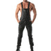 TOF PARIS Kinky Original Faux Leather Overalls Pants Zip-pocket Adjustable