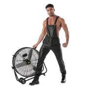 TOF PARIS Kinky Original Faux Leather Overalls Pants Zip - pocket Adjustable2