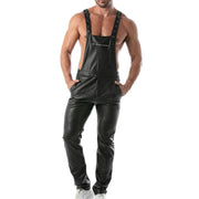TOF PARIS Kinky Original Faux Leather Overalls Pants Zip - pocket Adjustable5