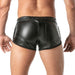 TOF PARIS Kinky Retro Shorts Slim Fit Low Waist Faux Leather Push-Up Short 46