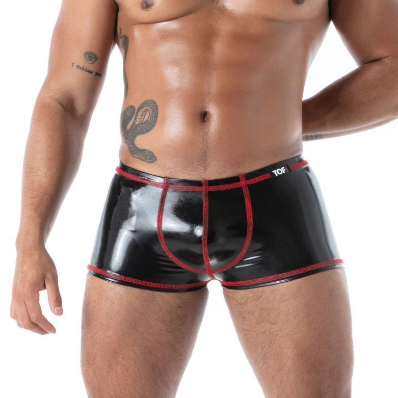 TOF PARIS Latex Boxer Trunk 100% Natural Second - Skin Datex Black T31