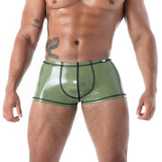 TOF PARIS Latex Boxer Trunk 100% Natural Second - Skin Datex in Khaki T31