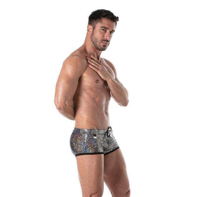 TOF PARIS Low-waisted Swimwear Splendid Shorty Swim Trunks Silver