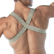 TOF PARIS Lurex H-Harness Magic Elasticated Party H-Shaped in Shiny Gold