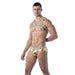 TOF PARIS Lurex H-Harness Magic Elasticated Party H-Shaped in Shiny Gold