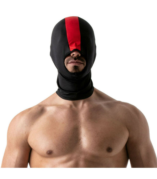 TOF PARIS Naughty Open Mouth Lycra Stretchy Hood Black-Red