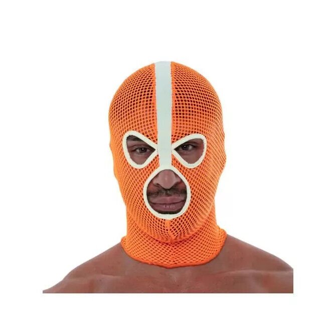 TOF PARIS Neon Mesh Hood Fishnet Nightlife Fashion Clubwear Orange Fluorescent3