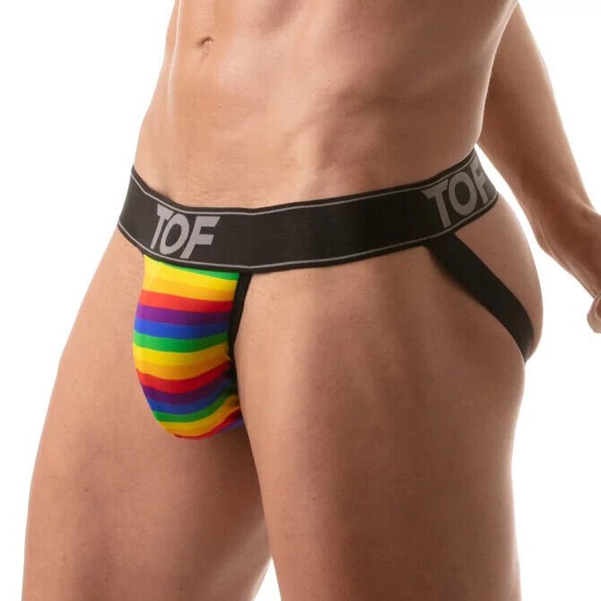 TOF PARIS Rainbow Jockstrap Jacquard Waistband Lycra Jock Pride 801