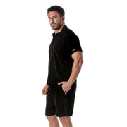 TOF PARIS Short - Sleeved Summer Lightweight Shirt Microfiber Black 502