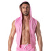 TOF PARIS Sleeveless Hoodie YKK Zipped Vest Tank Top Light Pink