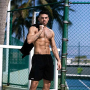 TOF PARIS Summer Bermuda Long Flared Cut Shorts Black 501