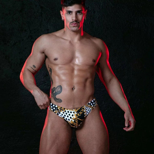 TOF PARIS Swimwear Baroque Swim Thongs Low - waisted Slim Fit Fully Lined Black2