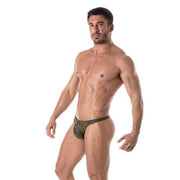 TOF PARIS Swimwear Splendid Ultra-Light Swim Thongs in Khaki Green