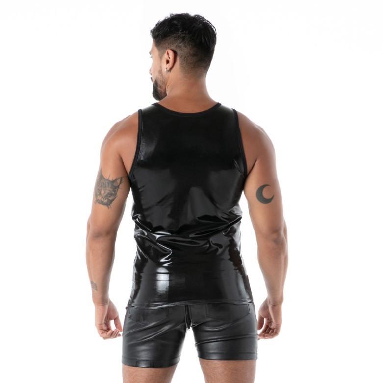 TOF PARIS Tank Top 100% Latex Second - Skin Sleeveless Black Datex T13