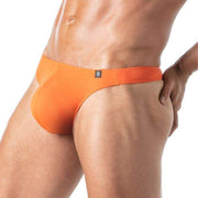 TOF PARIS Thongs Champion Bi-Stretch Unlined Thong Shaped Pouch Orange