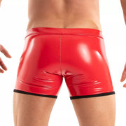 TOF PARIS Vinyl Easy Access Boxer With Clever Front Opening in Bold Red 545