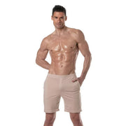 TOF PARIS Zipped Bamboo Pocket Short Rear Flap Antibacterial Shorts Beige4