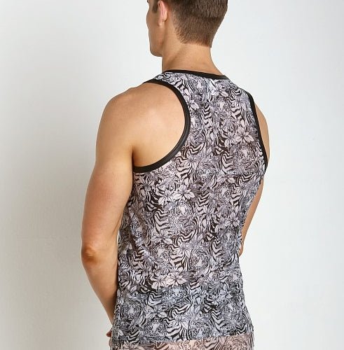 XL Gregg Homme Frisky Sheer Tank Top Tiger Print 130402 GT12