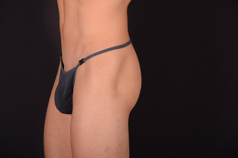 XL L'Homme Invisible Detachable Thong G - String Grey MY83 33