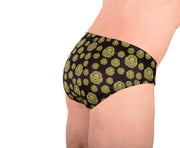 XS SMU King SKULLS Peekaboo Removable Leather Pouch Brief H27