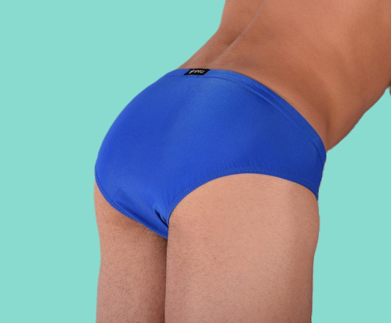 XS SMU Rave Peekaboo Leather Black Pouch Brief Royal H75