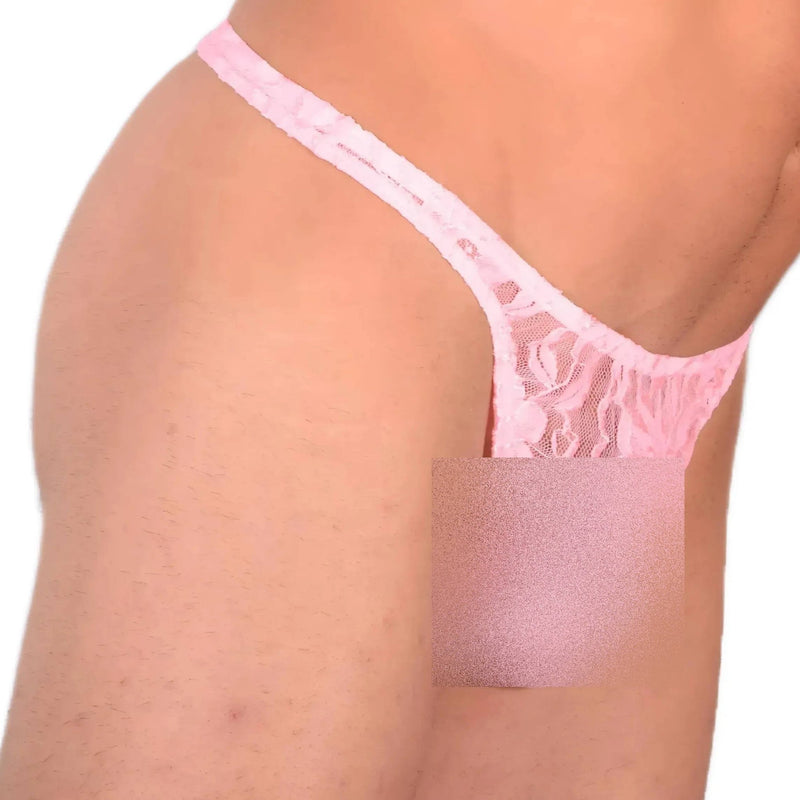 XS SMU Sensual C - Thru Thong Floral Pink 33572 MX133