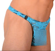 XS SMU Sensual Detachable C - Thru Turquoise Thong MX20 340991
