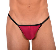 XS Smu Tanning Walking around sheer Wine String MX19 340221