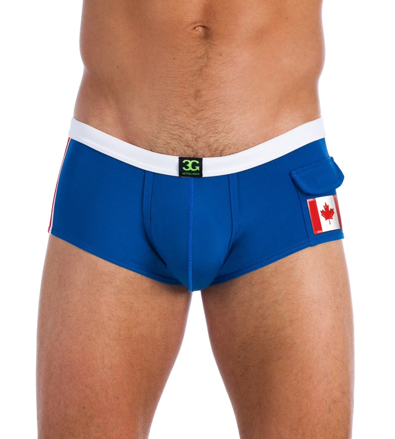 XS Swim - Brief GREGG HOMME Swimwear 3G Canada Flag Blue 95735 1364
