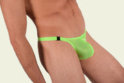 XS/S SMU Mens Detachable Sheer Flashing lime thong 33382 MX115