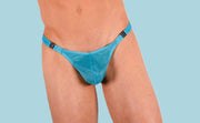 XS/S SMU Mens Detachable Shiny turquoise thong 33385 MX113