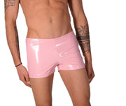 XS/S SMU Mens Faux Leather Look Hipster Underwear Pastel Pink 43153 MX121