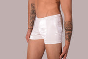 XS/S SMU Mens Faux Leather Look Hipster Underwear Snow White 43154 MX123
