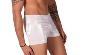 XS/S SMU Mens Faux Leather Look Hipster Underwear Snow White 43154 MX126