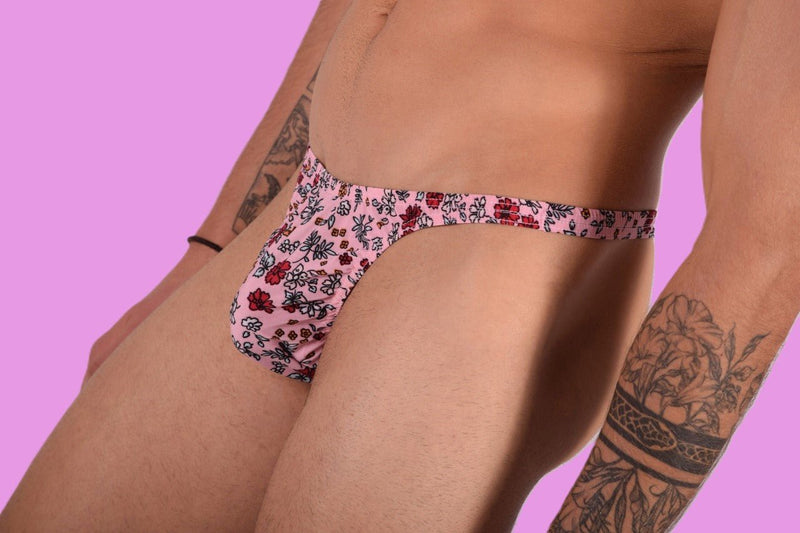 XS/S SMU Mens Flash Thong Flower Print 33459 MX114