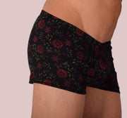 XS/S SMU Mens Hipster Underwear Black Roses 43111 MX127