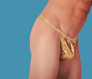 XS/S SMU Mens Hot Gold Flash Thong 33400 MX116
