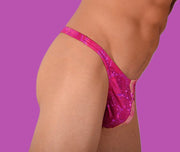 XS/S SMU Mens Super Soft Pink Flash Thong 33393 MX117