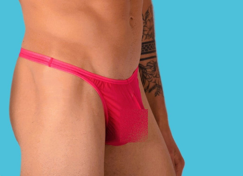 XS/S SMU Mens Super Soft Sheer Coral Thong 33399 MX115