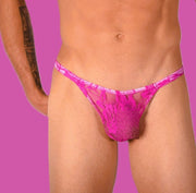 XS/S SMU Mens Super Soft Sheer Pink Thong 33398 MX111