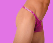 XS/S SMU Mens Super Soft Sheer Pink Thong 33398 MX116