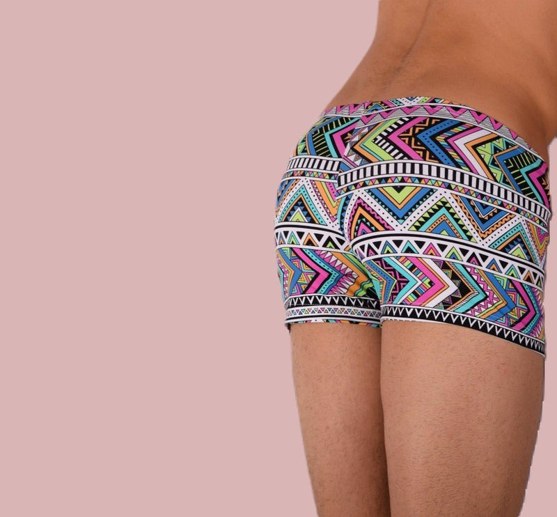 XS/S SMU Mens Swim Hipster Underwear Abstract 43122 MX126