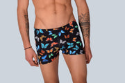 XS/S SMU Mens Swim Hipster Underwear Butterflies 43112 MX122