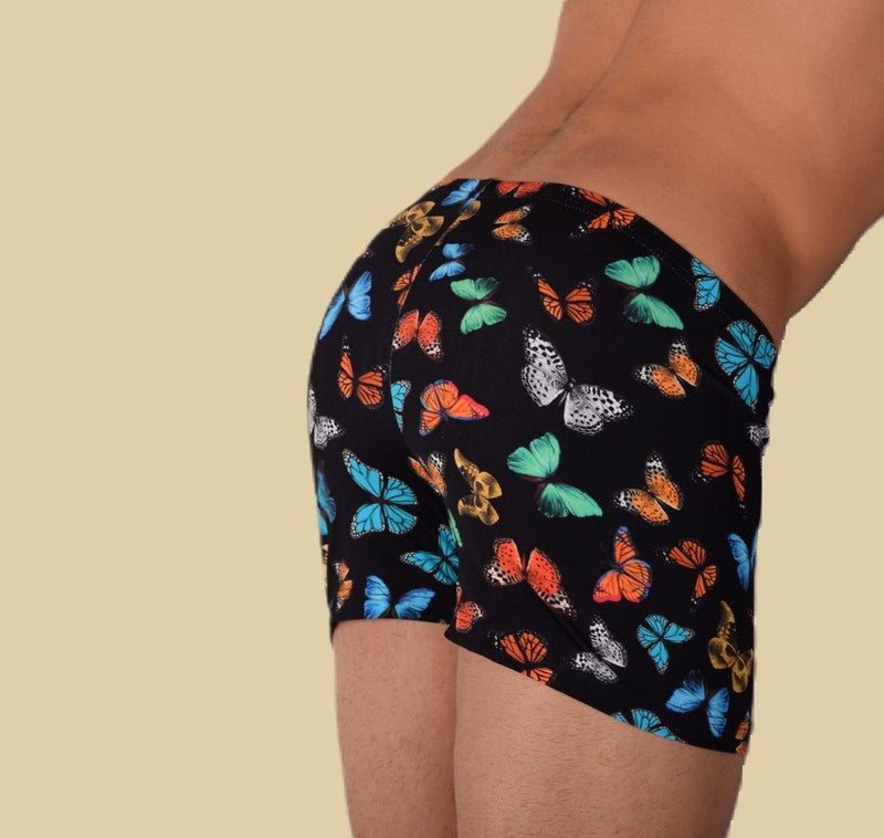 XS/S SMU Mens Swim Hipster Underwear Butterflies 43112 MX126