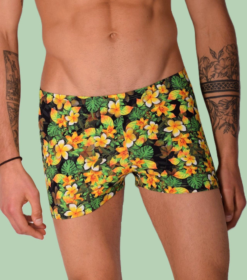 XS/S SMU Mens Swim Hipster Underwear FLOWERS 43130 MX123
