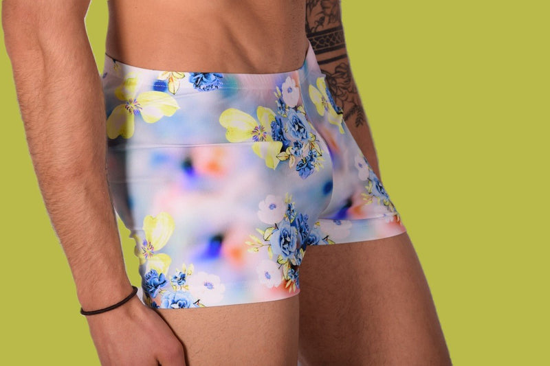 XS/S SMU Mens Swim Hipster Underwear Flowers 43139 MX126