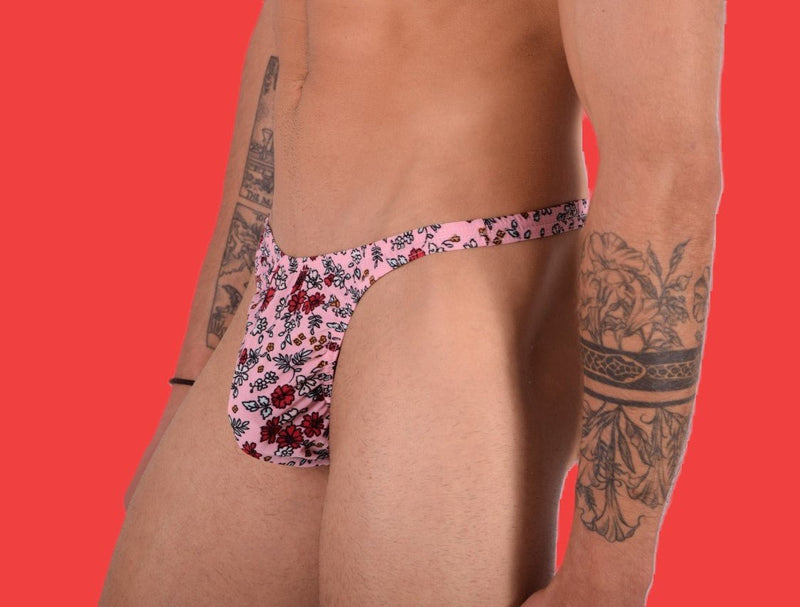 XS/S SMU Mens Thong Underwear 33485 PRINT MX113